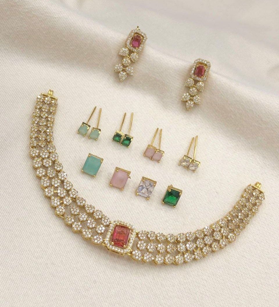 Empress Charm Multi-Stone Exclusive Changeable Necklace Set